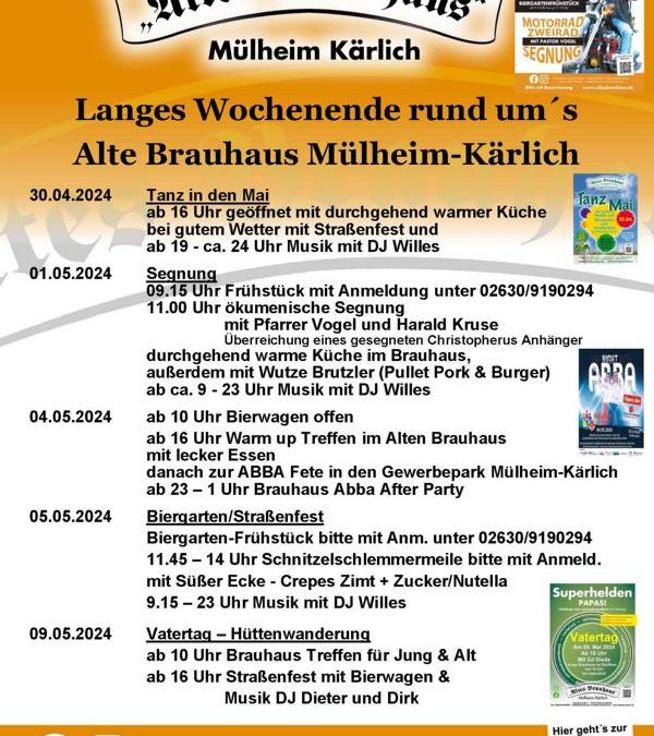 Langes Wochenende rund ums Alte Brauhaus Mülheim-Kärlich