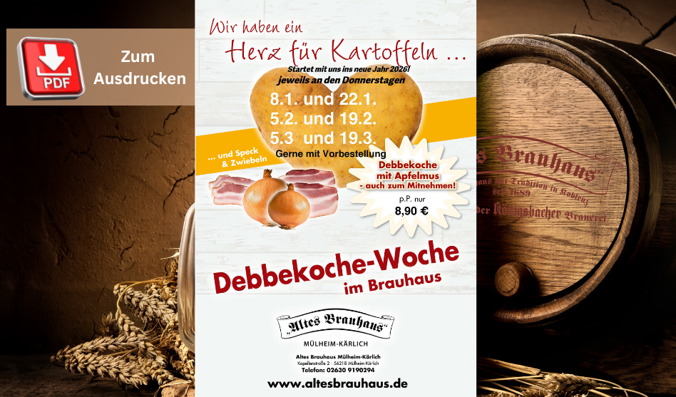 Aktionskarte Debbekoche Januar bis März