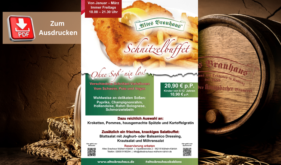 Aktionskarte Schnitzelbuffet