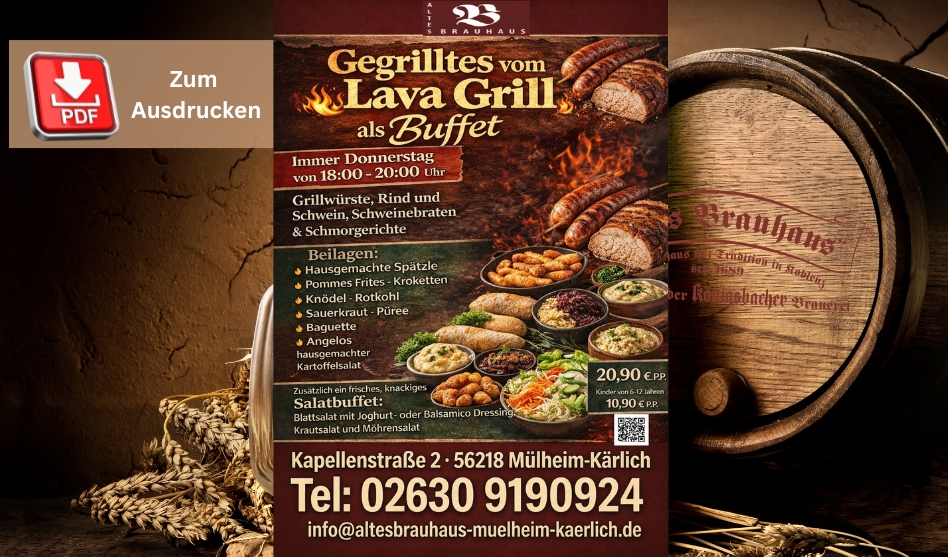 Aktion Gegrilltes Lava Grill
